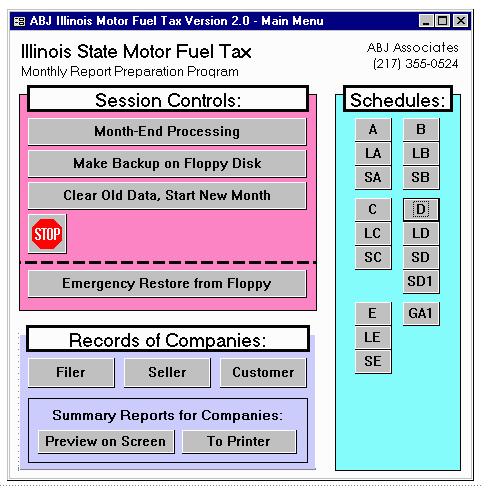 Illinois Main Menu