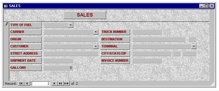Kentucky Sales Entry Form